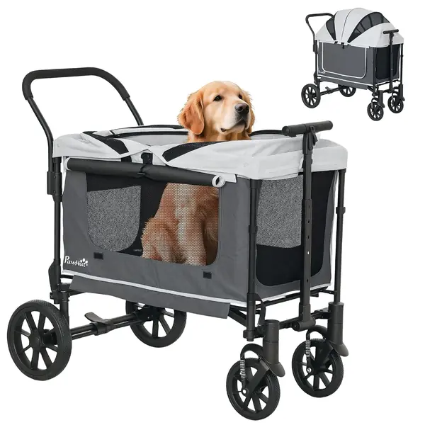 2 in 1 Hundewagen Hundebuggy klappbar für Hunde & Katzen