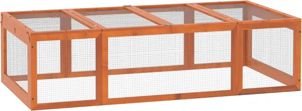 Hasenstall Tannenholz mit Aufklappbar Dach 180x90x48 cm