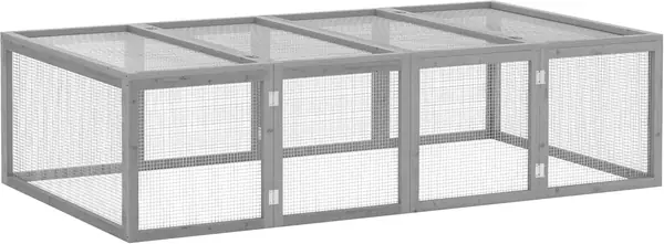 Hasenstall Winterfest mit Dach für Kaninchen 181x100x48