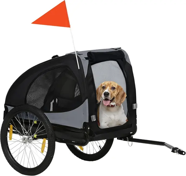 Hundeanhänger Faltbar Fahrradanhänger für Hunde