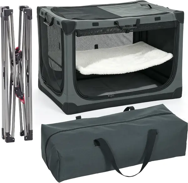 Hundebox Faltbar Hundetransportbox 90x64x64cm bis 30kg