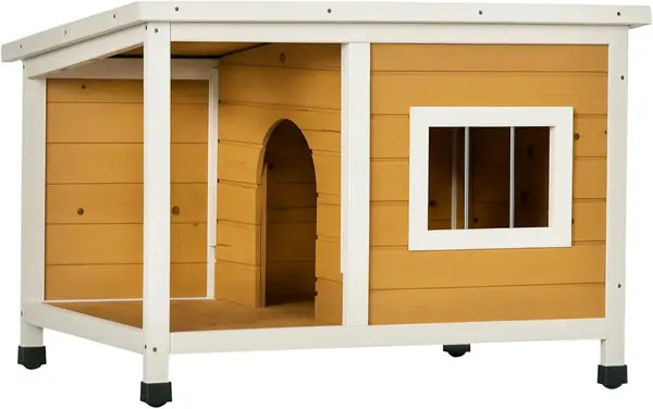 Hundehütte Outdoor Wetterfest für Kleine Hunde Orange 85
