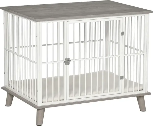 Hundekäfig Möbel mit Tür für mittelgroße Hunde 86x60x70