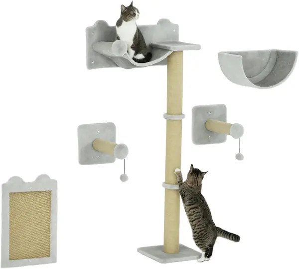 Kletterwand Katzen 5-teilig Katzen Kletterwand Set mit
