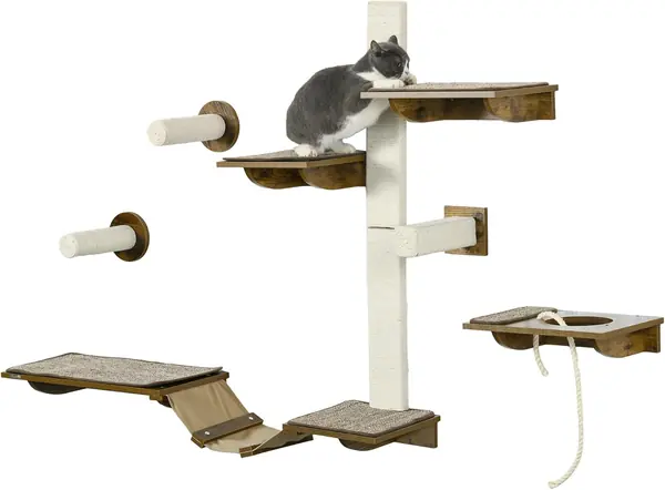 Kletterwand Katzen 8-teilig Katzen Kletterwand Set mit