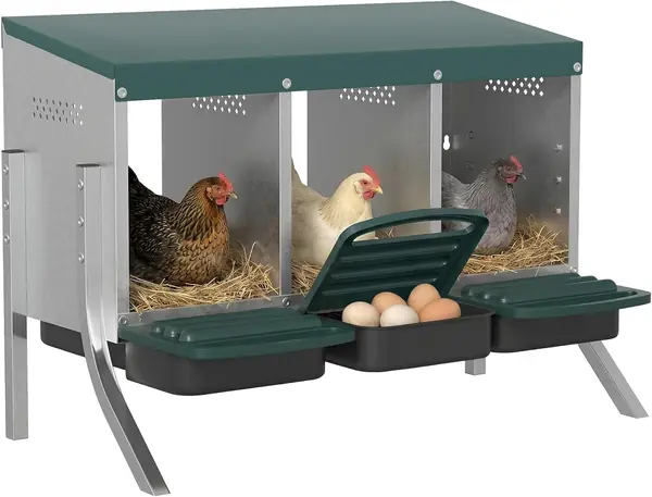 Legenest für Hühner Abrollnest 3 Fächer 84 x 55 x 61 cm